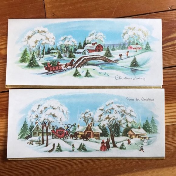 7 Vintage Christmas Cards By A Sunshine Card Made In Canada - Picture 2 of 12